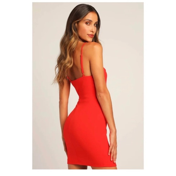 LULUS Red Cut Out Mini Dress - Picture 5 of 10